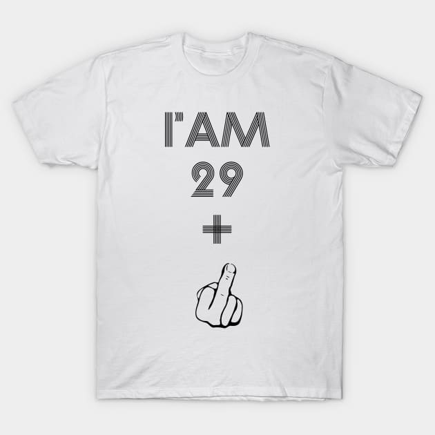 I Am 30 Plus Finger 30 Years Old Funny Birthday Gift T-Shirt by Elvirtuoso